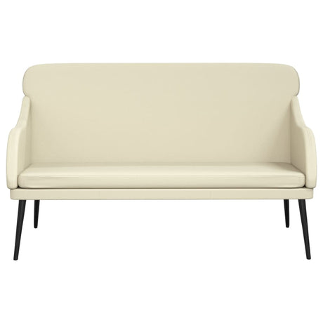 Vidaxl bankje 110x76x80 cm kunstleer crèmekleurig