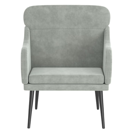 Vidaxl fauteuil 63x76x80 cm fluweel lichtgrijs
