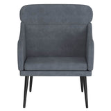 Vidaxl fauteuil 63x76x80 cm fluweel donkergrijs