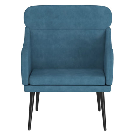 Vidaxl fauteuil 63x76x80 cm fluweel blauw