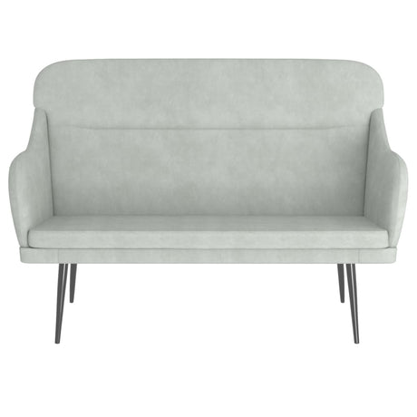 Vidaxl bankje 110x76x80 cm fluweel lichtgrijs