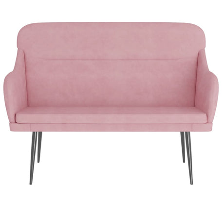 Vidaxl bankje 110x76x80 cm fluweel roze