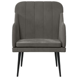 Vidaxl fauteuil 63x76x80 cm fluweel donkergrijs