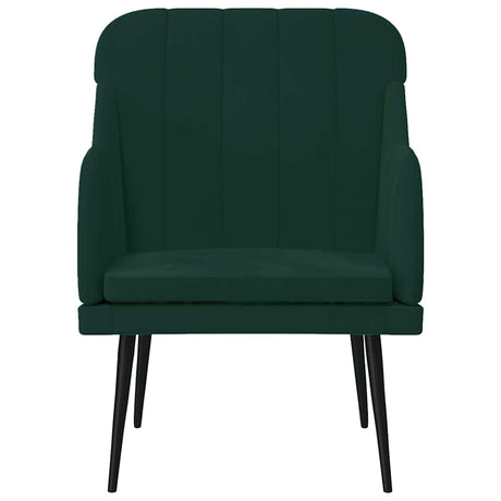Vidaxl fauteuil 63x76x80 cm fluweel donkergroen