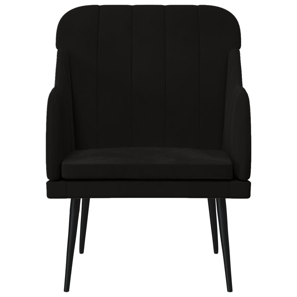 Vidaxl fauteuil 63x76x80 cm fluweel zwart