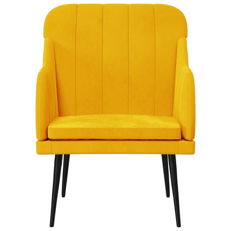 Vidaxl fauteuil 63x76x80 cm fluweel geel