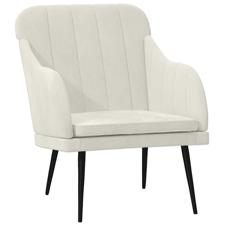 Vidaxl fauteuil 63x76x80 cm fluweel crèmekleurig