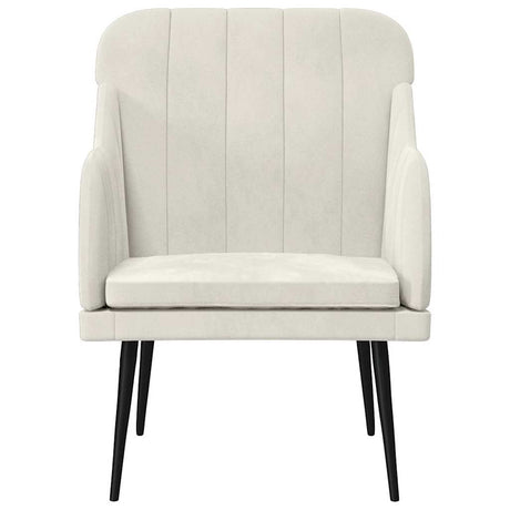 Vidaxl fauteuil 63x76x80 cm fluweel crèmekleurig