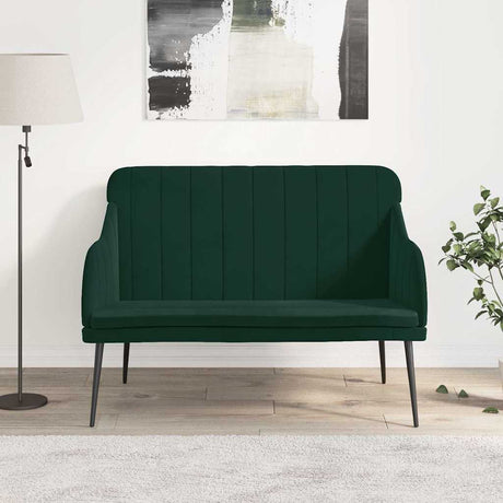Vidaxl bankje 110x76x80 cm fluweel donkergroen