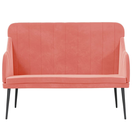Vidaxl bankje 110x76x80 cm fluweel roze