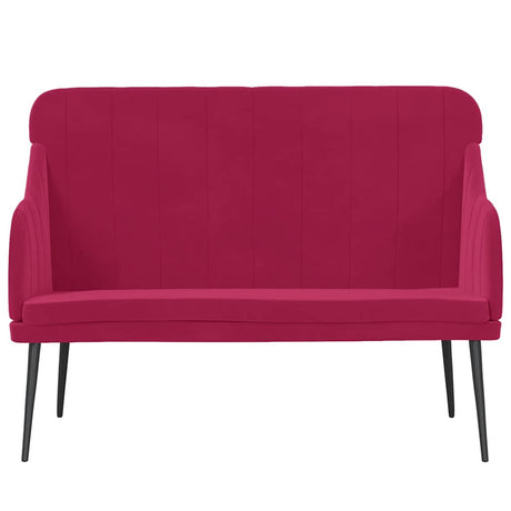 Vidaxl bankje 110x76x80 cm fluweel wijnrood