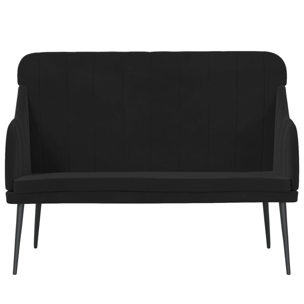 Vidaxl bankje 110x76x80 cm fluweel zwart