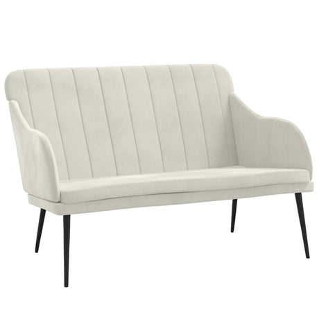 Vidaxl bankje 110x76x80 cm fluweel crèmekleurig