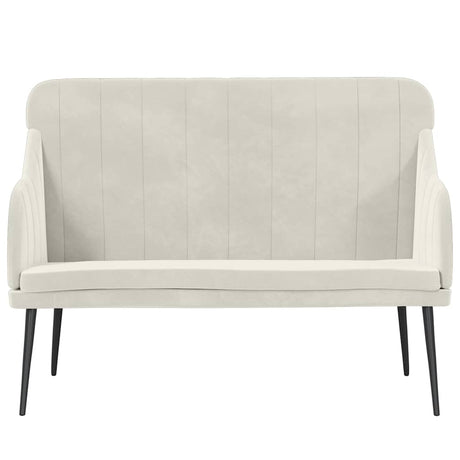 Vidaxl bankje 110x76x80 cm fluweel crèmekleurig