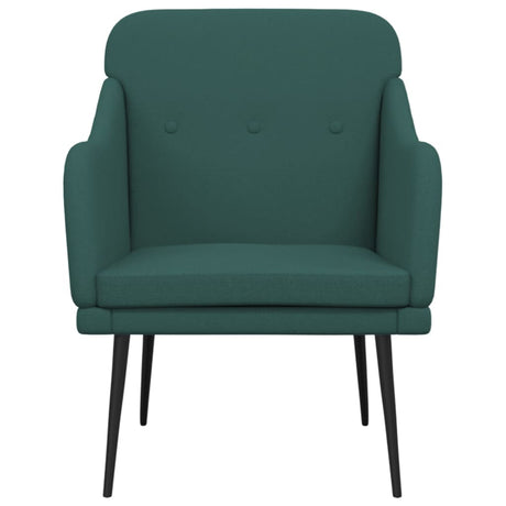 Vidaxl fauteuil 63x76x80 cm stof donkergroen