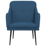 Vidaxl fauteuil 63x76x80 cm stof blauw