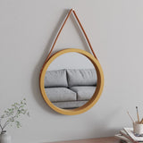 Vidaxx Wandspiegel mit Band ø 45 cm goldfarben