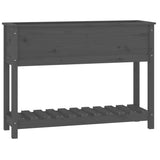 Vidaxx Pflanzgefäß mit Ablage 111,5x34,5x81 cm massives Kiefernholz grau
