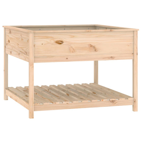 Vidaxx Pflanzgefäß mit Ablage 111,5x111,5x81 cm massives Kiefernholz