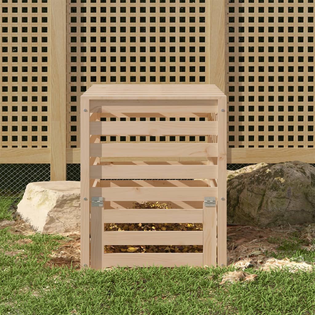 Vidaxx Kompostbehälter 63,5x63,5x77,5 cm massives Kiefernholz