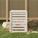 Vidaxx Kompostbehälter 63,5x63,5x77,5 cm massives Kiefernholz weiß