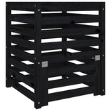 Vidaxx Kompostbehälter 63,5x63,5x77,5 cm massives Kiefernholz schwarz