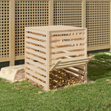 Vidaxx Kompostbehälter 82,5x82,5x99,5 cm massives Kiefernholz