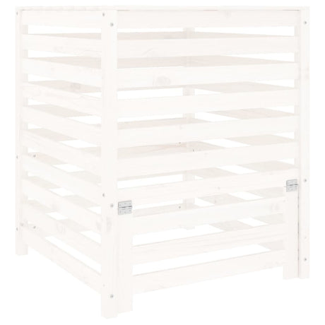 Vidaxx Kompostbehälter 82,5x82,5x99,5 cm massives Kiefernholz weiß