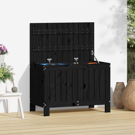 Vidaxl tuinbox 76x42,5x54 cm massief grenenhout zwart