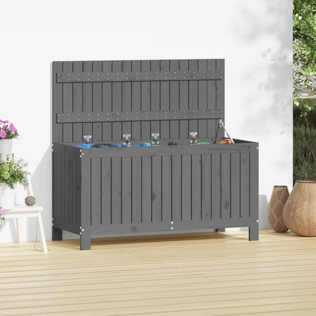 Vidaxl tuinbox 115x49x60 cm massief grenenhout grijs