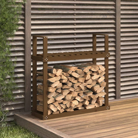 Vidaxx Kaminholzregal 110x35x108,5 cm massives Kiefernholz honigbraun