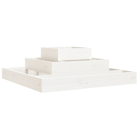 Vidaxx Pflanzgefäß 80x80x27 cm massives Kiefernholz weiß