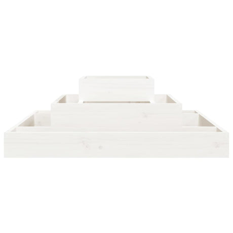 Vidaxx Pflanzgefäß 80x80x27 cm massives Kiefernholz weiß