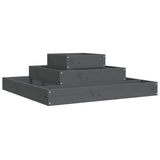 Vidaxx Pflanzgefäß 80x80x27 cm massives Kiefernholz grau