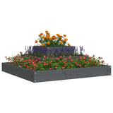 Vidaxx Pflanzgefäß 80x80x27 cm massives Kiefernholz grau