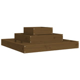 Vidaxx Pflanzgefäß 80x80x27 cm massives Kiefernholz honigbraun