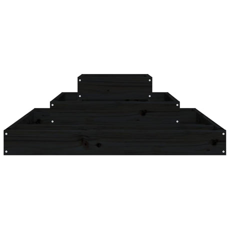 Vidaxx Pflanzgefäß 80x80x27 cm massives Kiefernholz schwarz