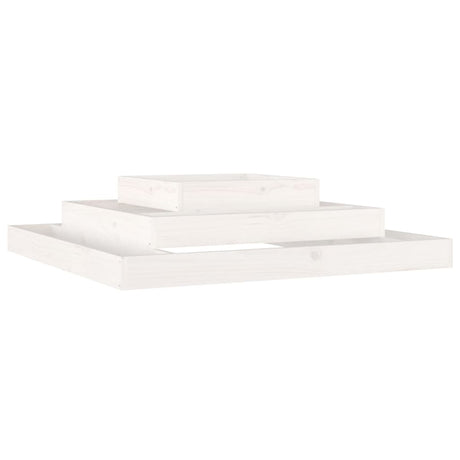 Vidaxx Pflanzgefäß 110x110x27 cm massives Kiefernholz weiß