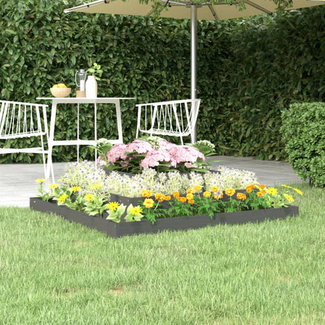 Vidaxx Pflanzgefäß 110x110x27 cm massives Kiefernholz grau