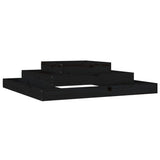 Vidaxx Pflanzgefäß 110x110x27 cm massives Kiefernholz schwarz