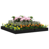 Vidaxx Pflanzgefäß 110x110x27 cm massives Kiefernholz schwarz