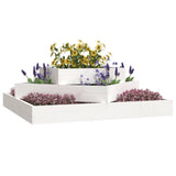 Vidaxx Pflanzgefäß 83x83x27 cm massives Kiefernholz weiß