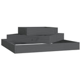 Vidaxx Pflanzgefäß 83x83x27 cm massives Kiefernholz grau
