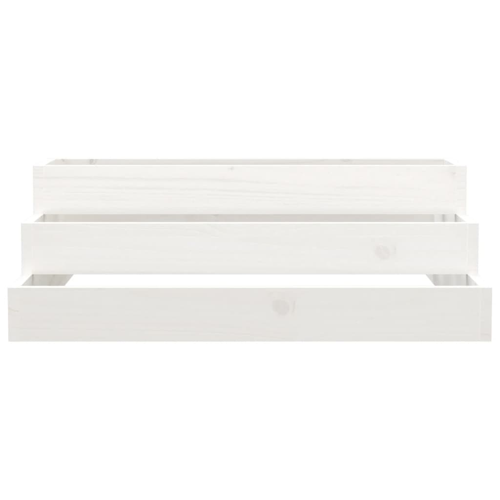Vidaxx Pflanzgefäß 80x80x27 cm massives Kiefernholz weiß