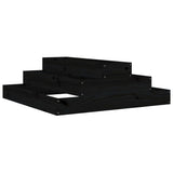 Vidaxx Pflanzgefäß 80x80x27 cm massives Kiefernholz schwarz