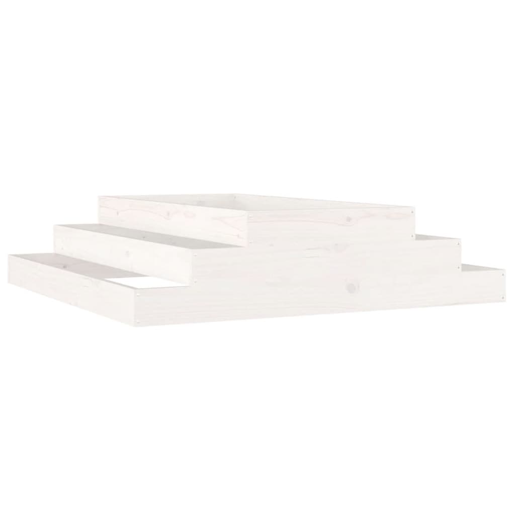 Vidaxx Pflanzgefäß 110x110x27 cm massives Kiefernholz weiß