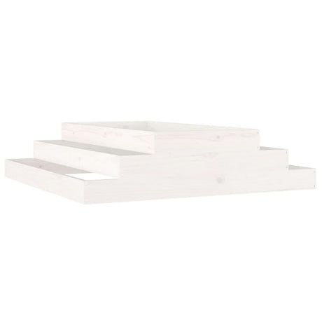 Vidaxx Pflanzgefäß 110x110x27 cm massives Kiefernholz weiß