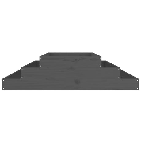 Vidaxx Pflanzgefäß 110x110x27 cm massives Kiefernholz grau