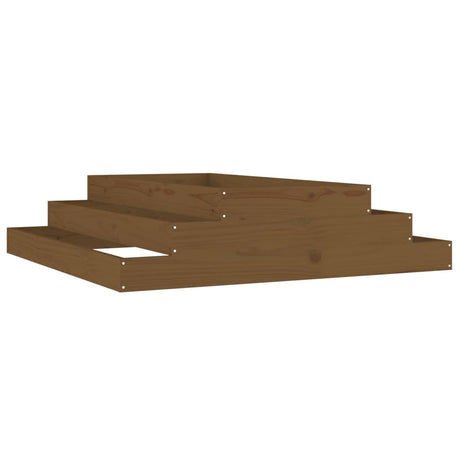 Vidaxx Pflanzgefäß 110x110x27 cm massives Kiefernholz honigbraun