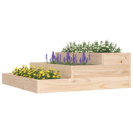 VidaXL Pflanzgefäß 78x78x27 cm aus massivem Kiefernholz